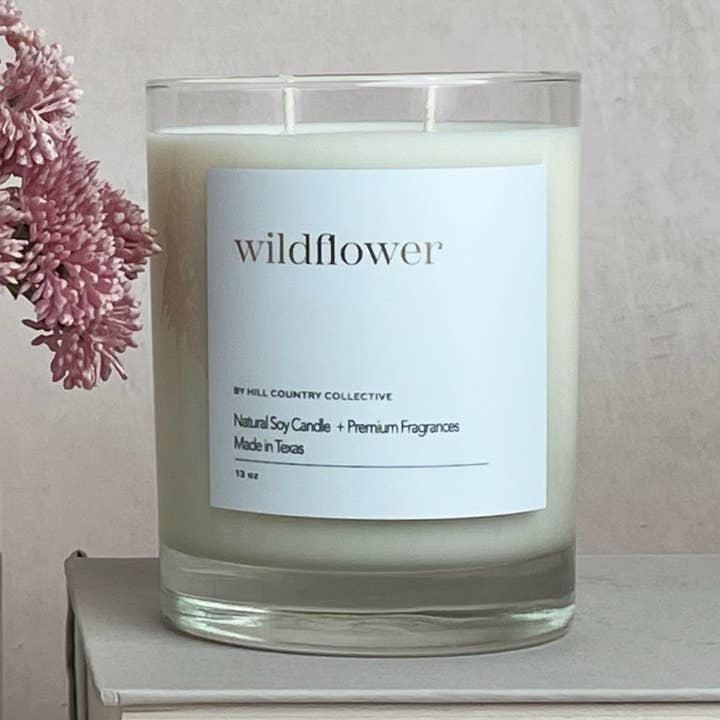 Wildflower | Floral + Verdant | Elevated Soy Candle, 11oz for wholesale by Hill Country Collective