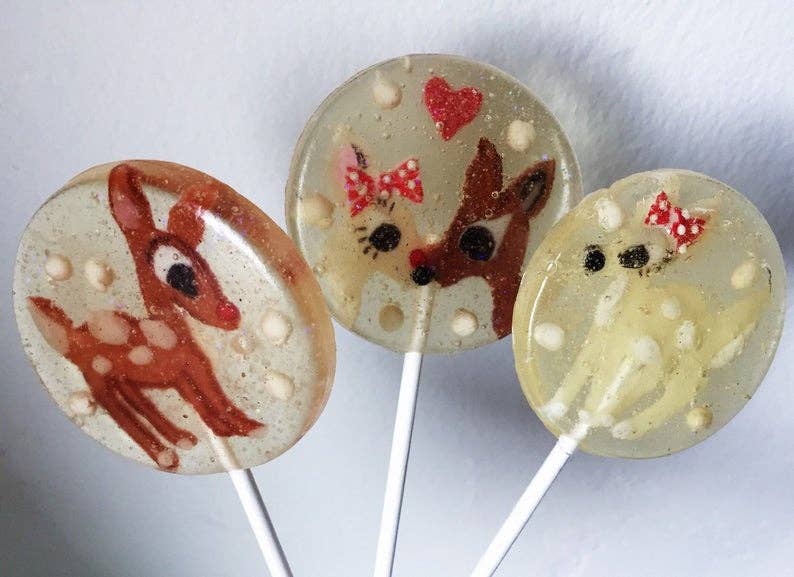 A Secret Forest - Wholesale Lollipop - Fondant Rudolf Lollipops1