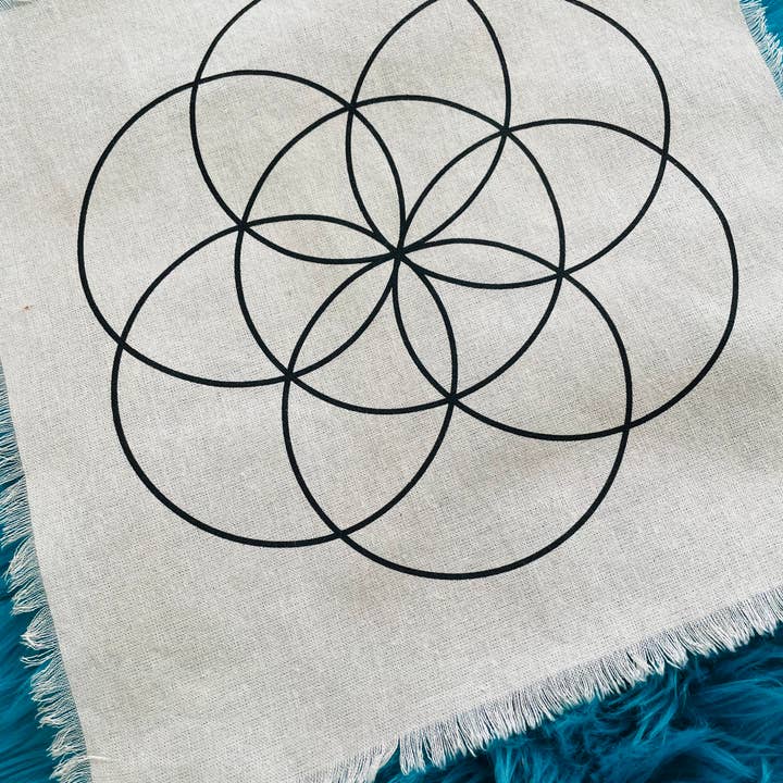 15" Seed of Life Crystal Grid / Altar Cloth (Copy) for wholesale by The 7 Directions