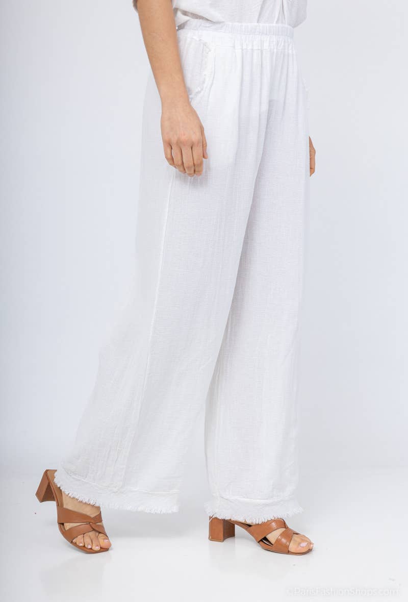 Shyloh – Großhandel Hose – Damen – Leinen-Baumwollhose 2 Taschen 205322