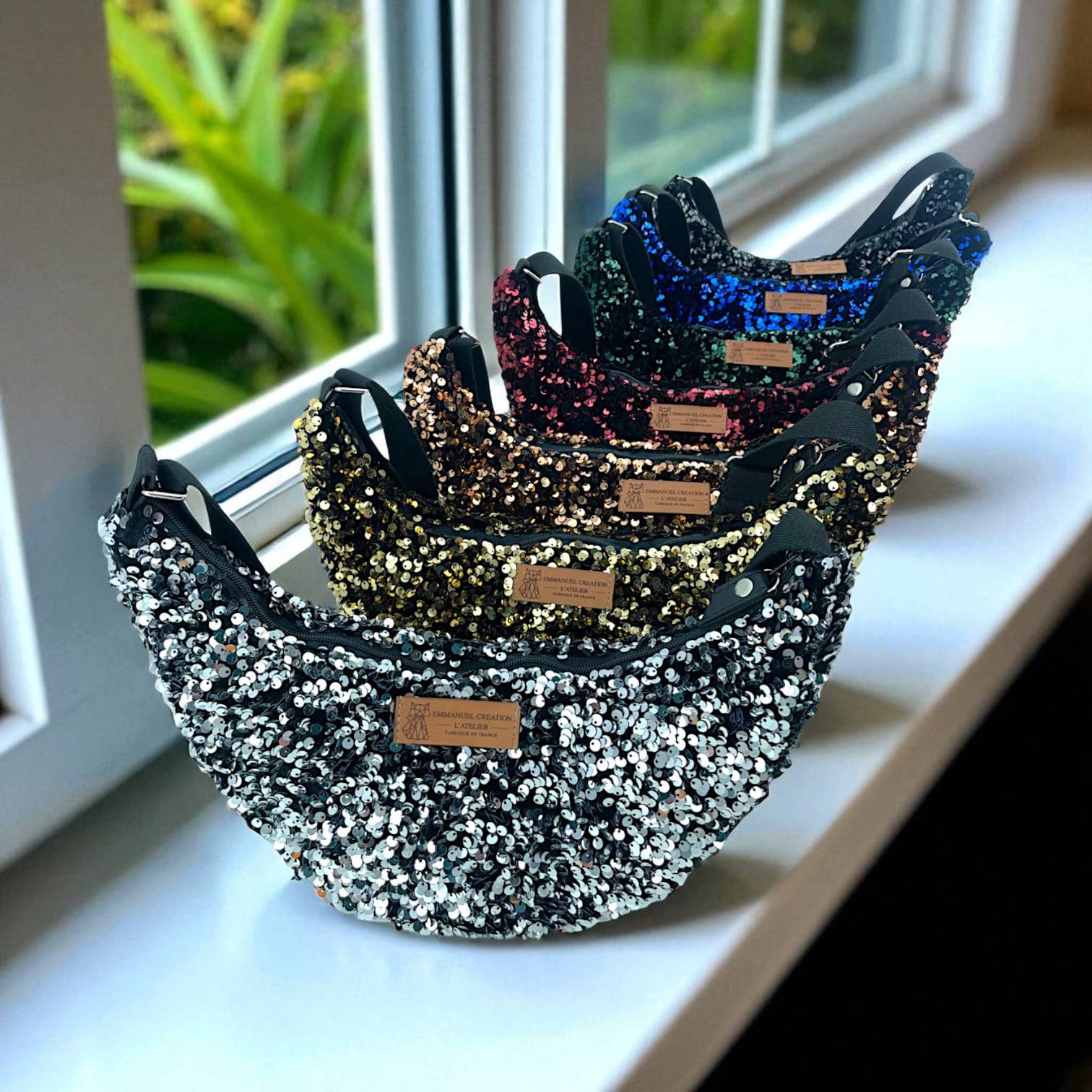 Emmanuel Création – wholesale Axelväska - Dam – Packa 7 väskor Léo S, "Sequin"1