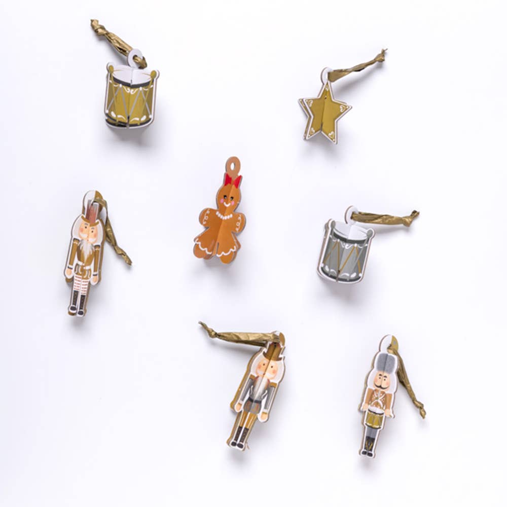 Party Pieces – wholesale Christmas decoration – Metallic Nutcracker Christmas Paper Decoration (x6)1