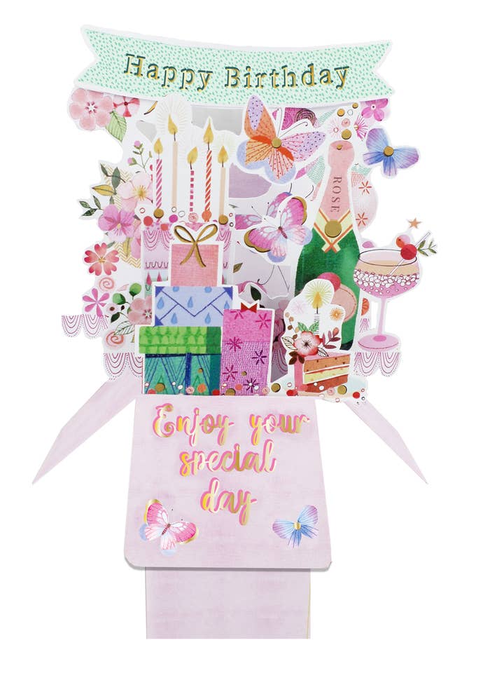 Födelsedag, Kvinna - 3DPopUp's Gratulationskort - Second Nature för wholesale av Second Nature Ltd