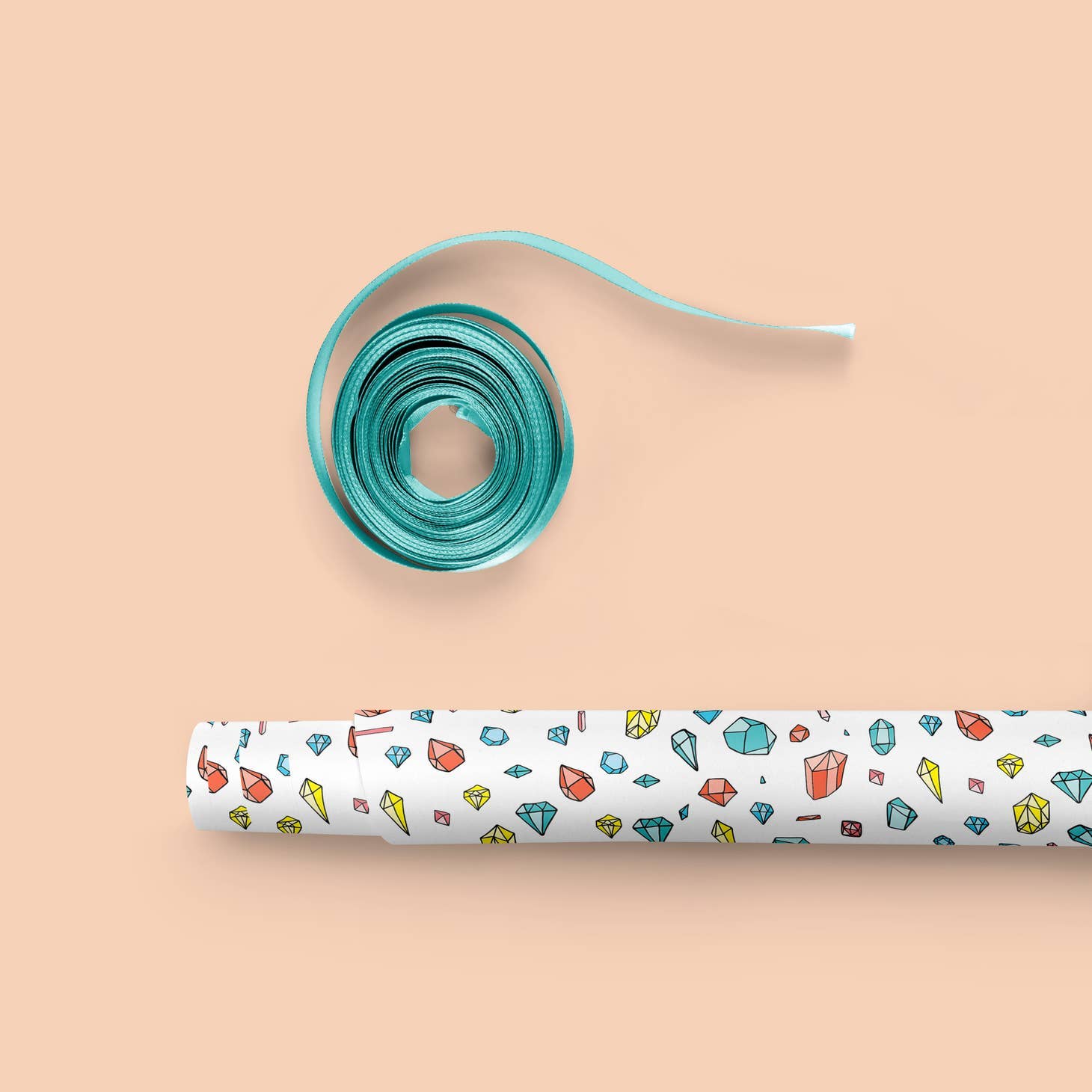 MELLOWWORKS - Wholesale Wrapping Paper Roll - Gems Gift Wrap Roll2