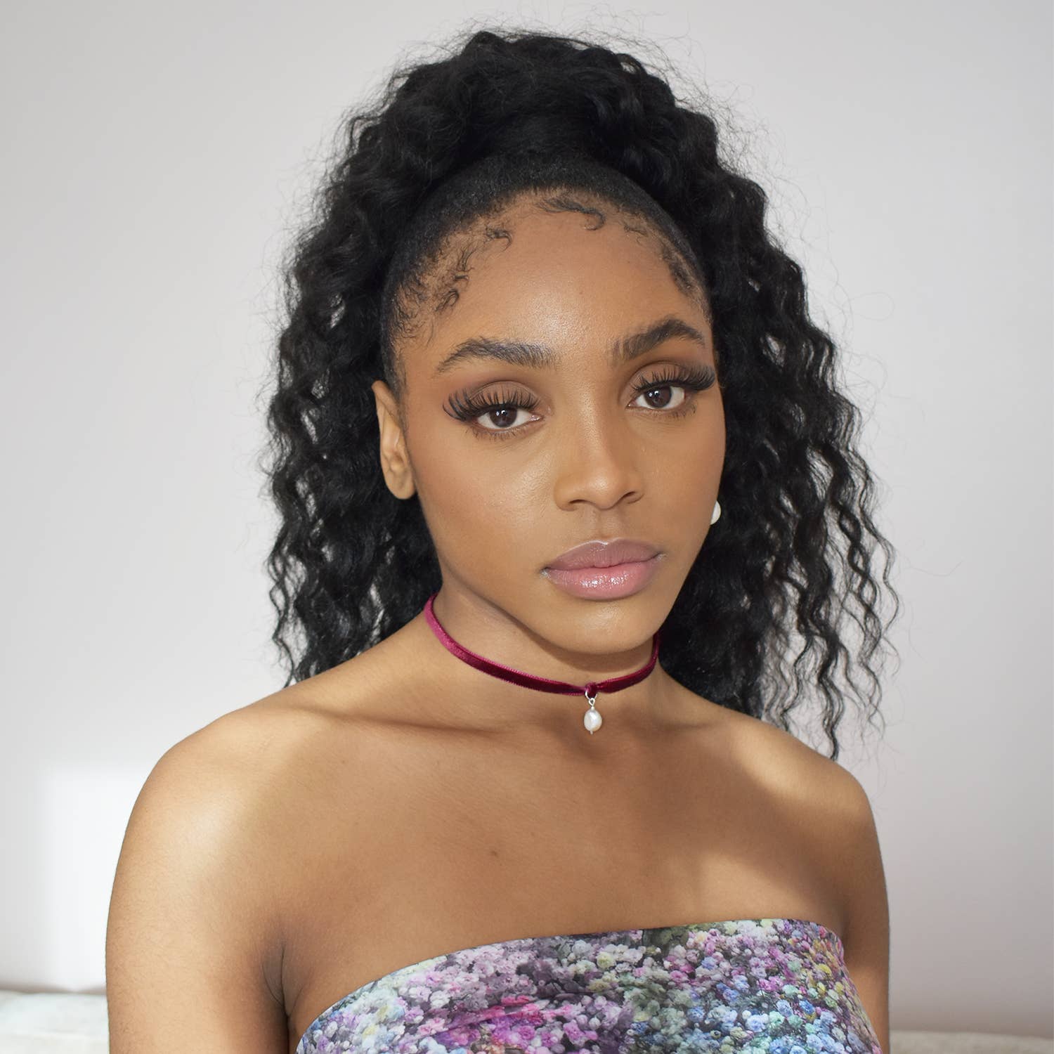 No Wallflower Project – wholesale Choker/collar – Freshwater Pearl Velvet Choker13