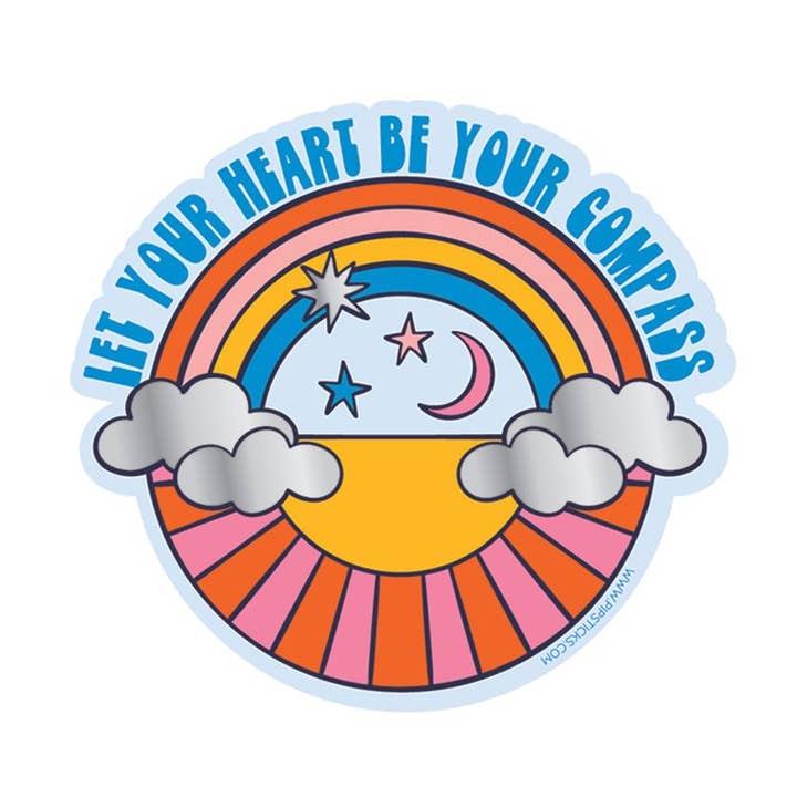 Adhesivo de vinilo Let Your Heart Be Your Compass para venta al por mayor de Pipsticks