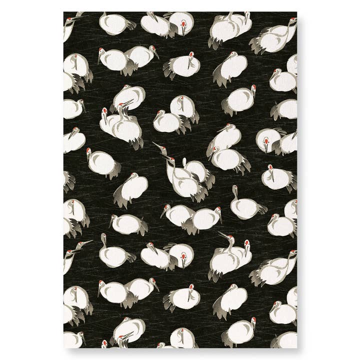 MOTIF KIMONO REPRÉSENTANT DES GRUES : Impression artistique japonaise pour la vente par Ezen Trade