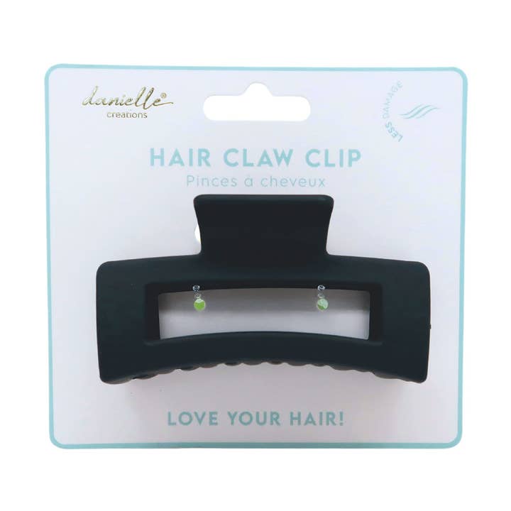 Rectangular Claw Clip - Black for wholesale by Danielle Creations