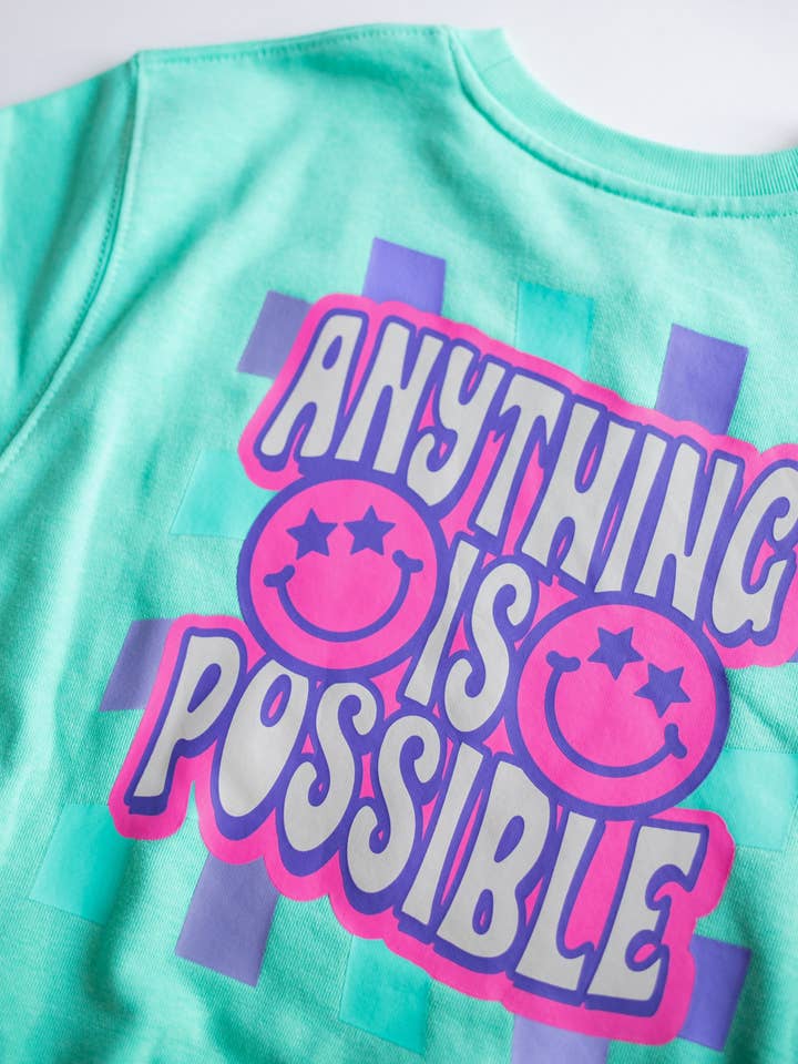 XOXO by magpies - Venta al por mayor Sudadera - Niños - Sudadera Sonriente "XOXO by Magpies Anything is Possible" | Aqua8