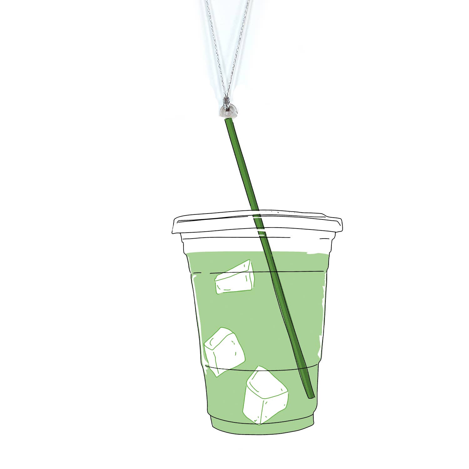 Drawn Goods – wholesale Ornament – Iced Matcha with shaking ice Christmas Ornament0