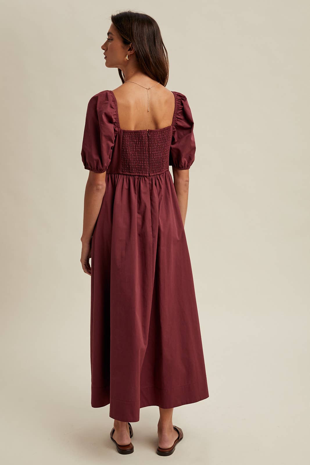 Wishlist Apparel - Vente Robe – femme - ROBE MIDI À MANCHES BOUFFANTES6