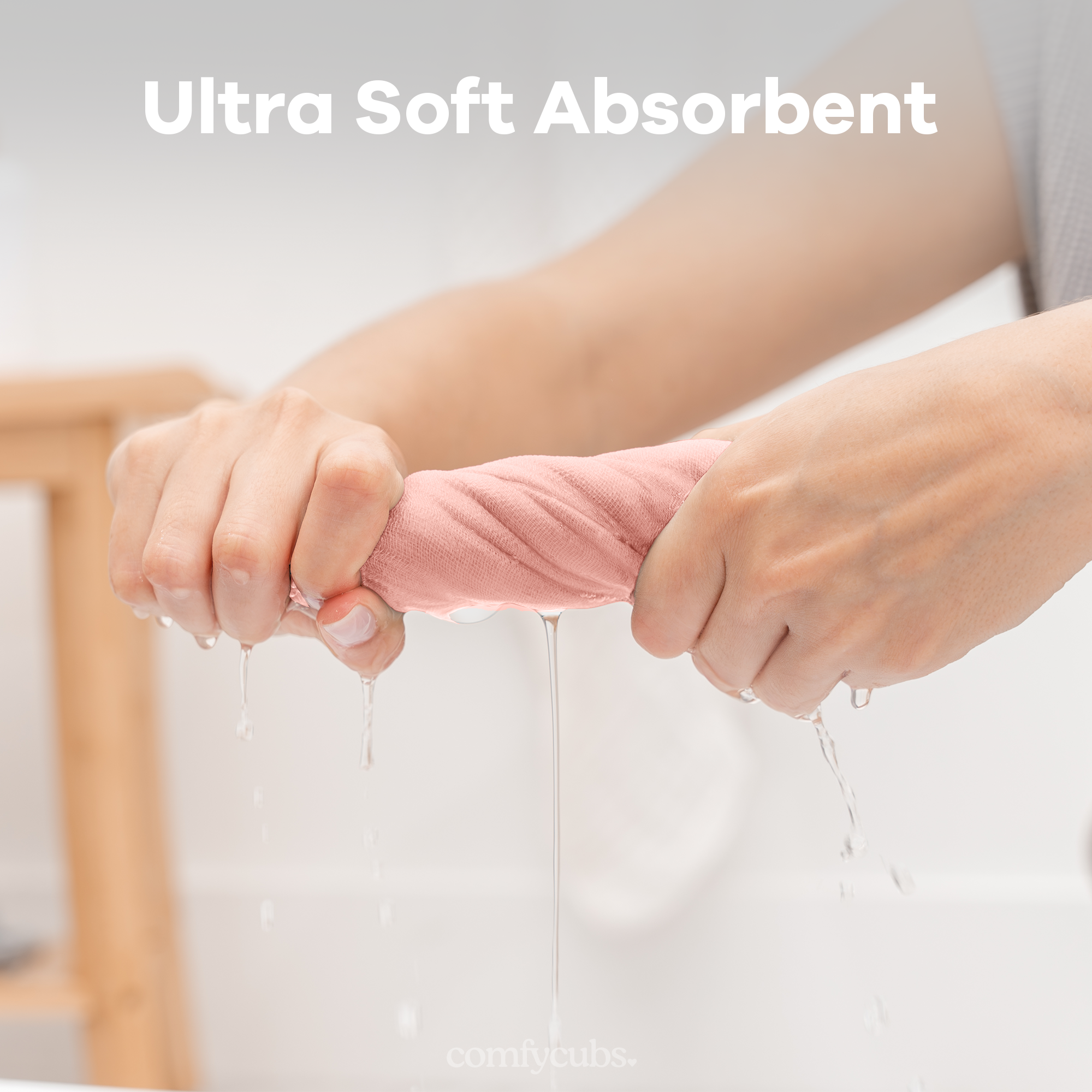 Comfy Cubs – wholesale Wash cloth – Child & baby – Muslin Baby Washcloths, Soft 10"x10" Cotton by Comfy Cubs107