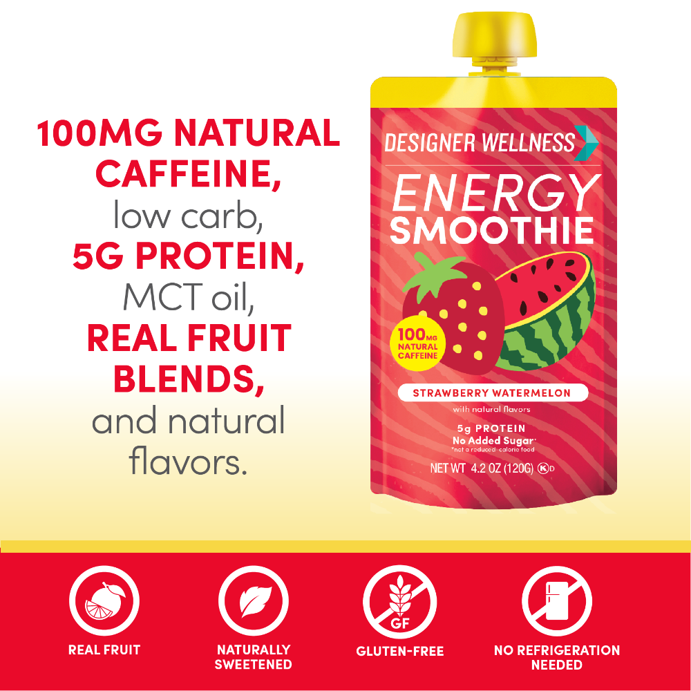 Designer Wellness - Wholesale Sports/Energy Drink - Energy Smoothies - Strawberry Watermelon 12 pack2