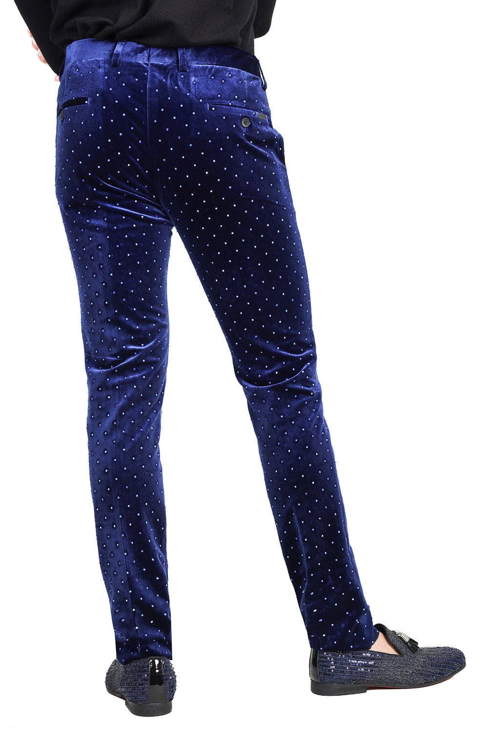 BARABAS - Vente Pantalon de costume – homme - Pantalon chino cintré en velours à strass pour hommes 2CP30203