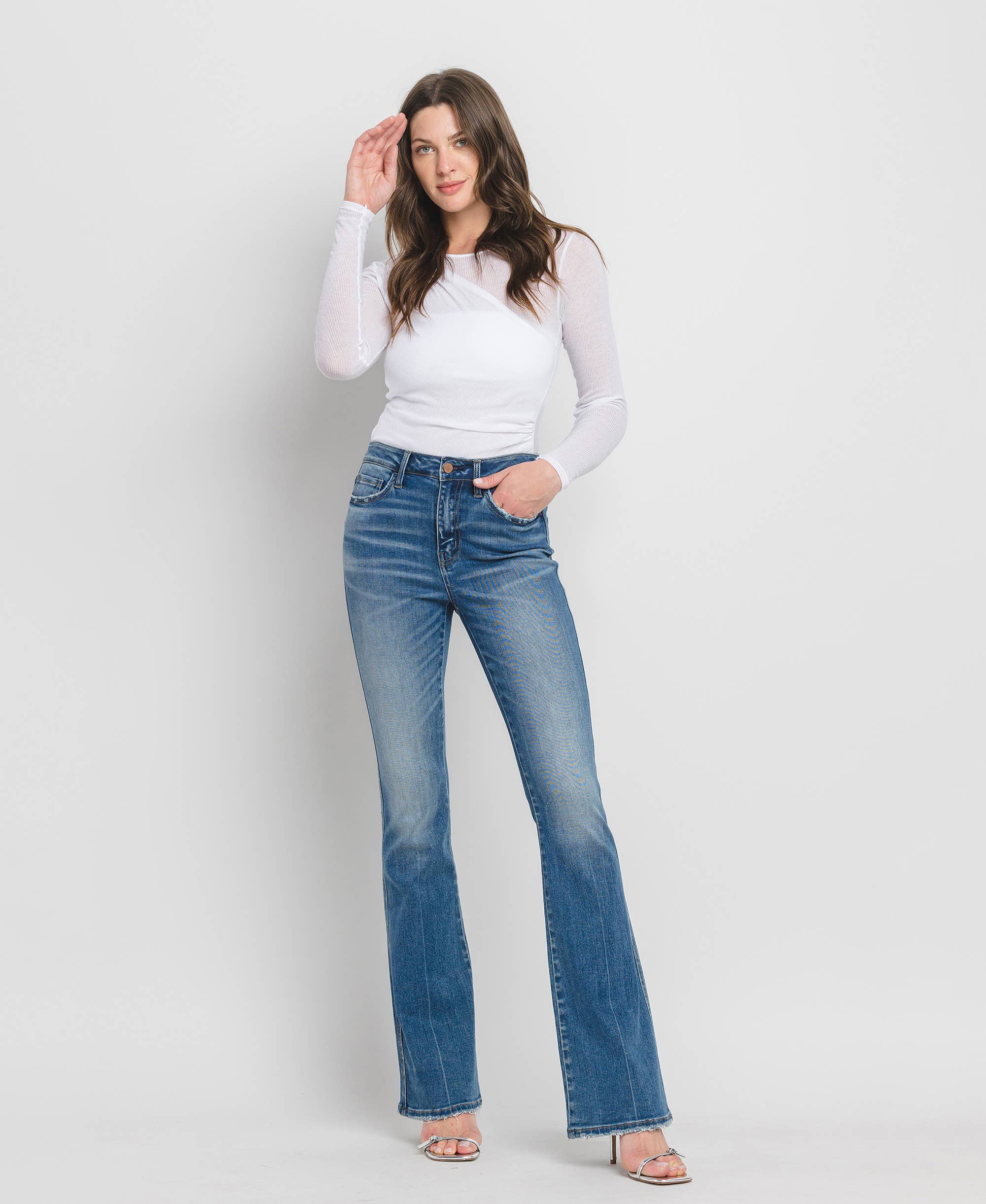 ERR FREE HIGH RISE FULL LENGTH BOOTCUT JEANS F5099 for wholesale on Faire12