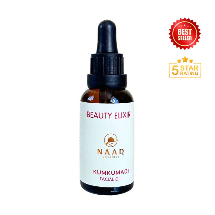 Huile ayurvédique Kumkumadi biologique - Élixir de beauté pour la vente par Maharaja Organic Body Care