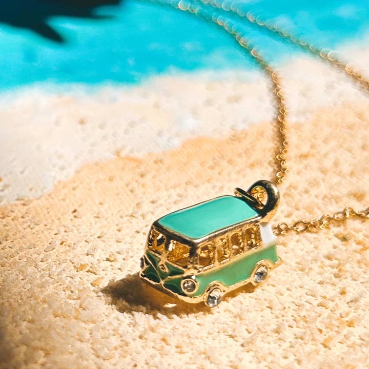 Turistadlv - Vente Colliers à pendentif - Collier Van Life avec pendentif van rétro pour voyageurs6