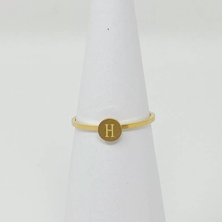 Ellison+Young - Wholesale Band/Stacked Ring - Tiny Initial Ring8