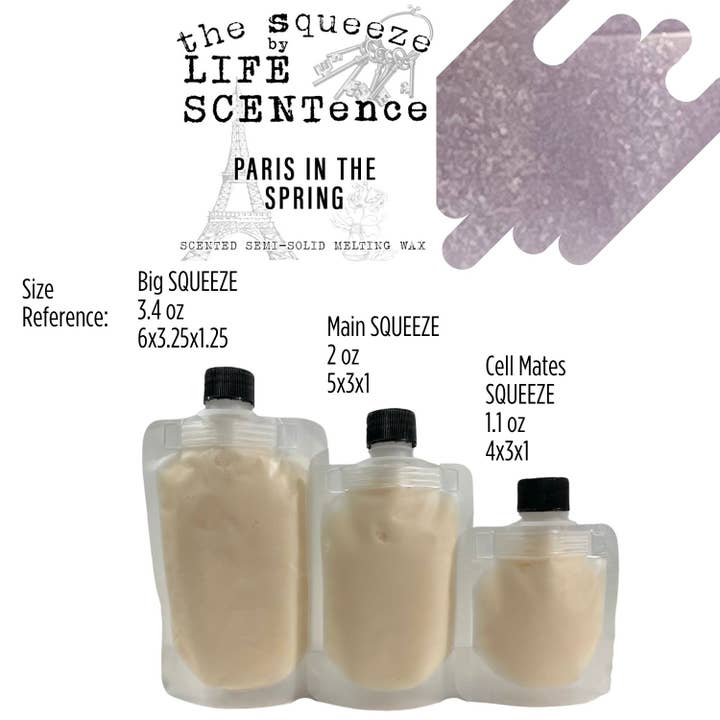 Paris na Primavera Squeeze Cera Derretida 3 Tamanhos Disponíveis por atacado de Life SCENTence