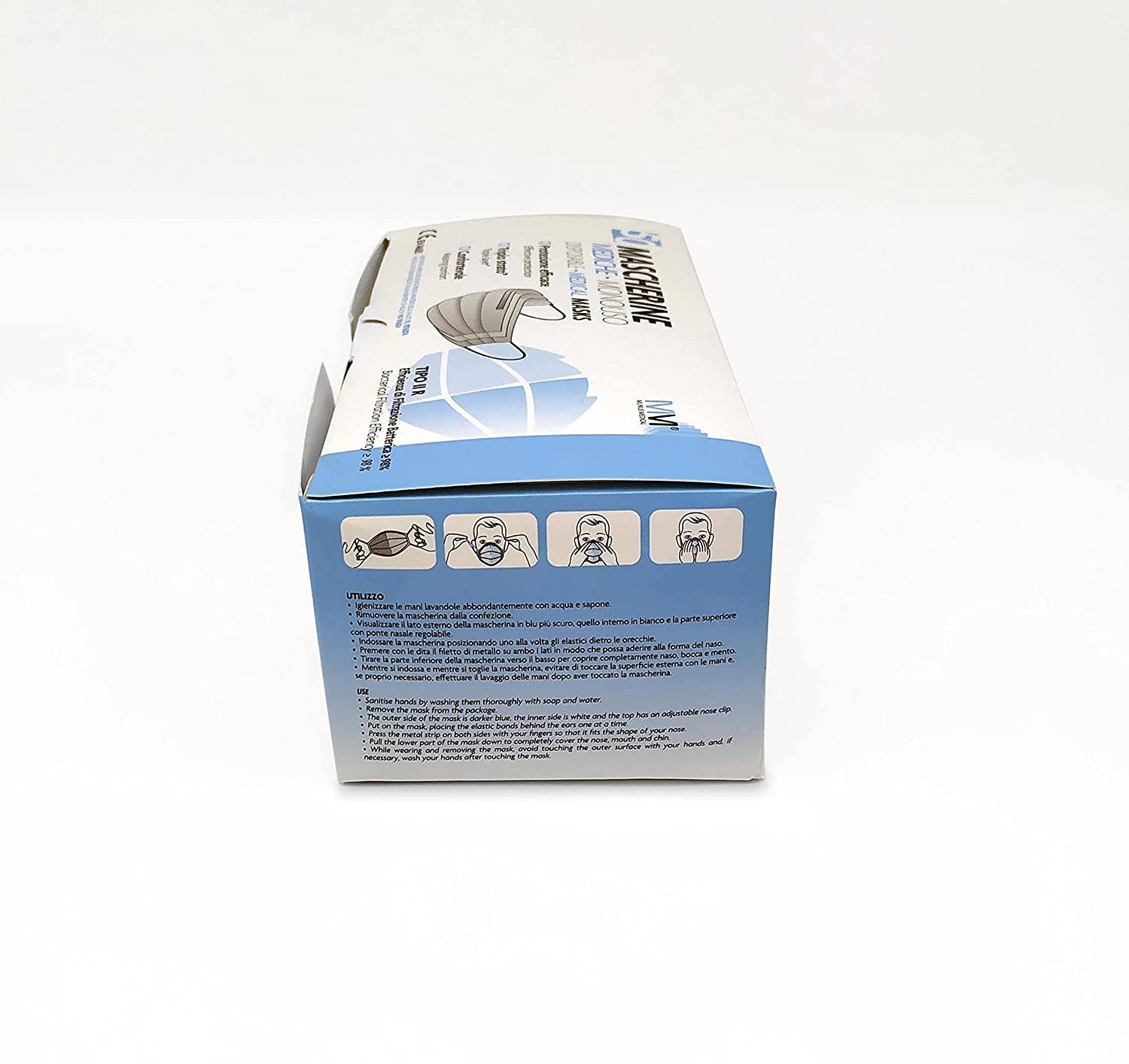 Munus Medical - Wholesale Protective Face Mask/Shield - ADULT SURGICAL MASK MM-005-50 - 1 BAG OF 503