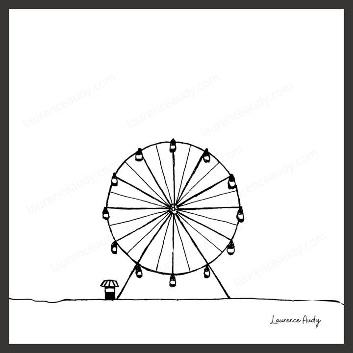 Display minimalist drawing Carousel 03 for wholesale by LAURENCE AUDY CROQUIS