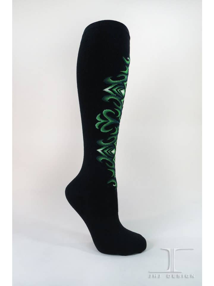 JHJ International Company Limited – Großhandel Socken – Herren – Tattoos - Tribal Motion Grün3