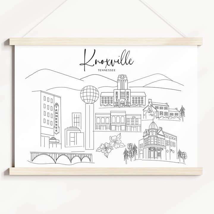 Simply Sketch Studio – wholesale Konsttryck – Skisstryck av Knoxville, TN intressanta platser
