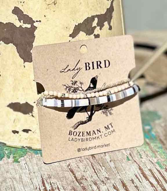 Lady Bird Market - Vente Parures de bijoux - Ensemble de bracelets enroulés à perles Tila de la marque Whites Mix2