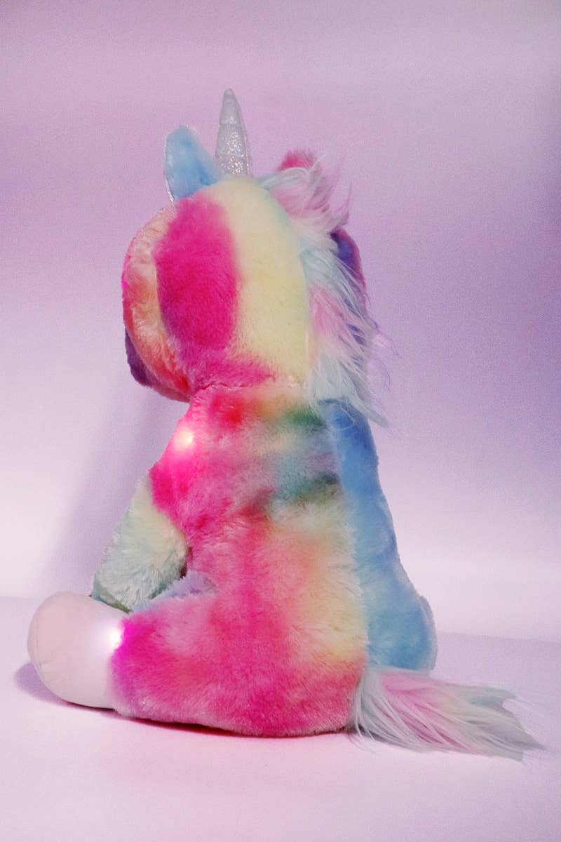 Multicolore Peluche en peluche lumineuse à LED Licorne en vente sur Faire2