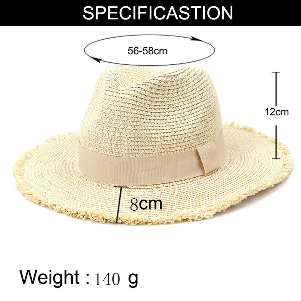 Suzie Q USA - Wholesale Straw Hat - Women's - New Outdoor Travel Shading Rough Jazz Straw Hat7