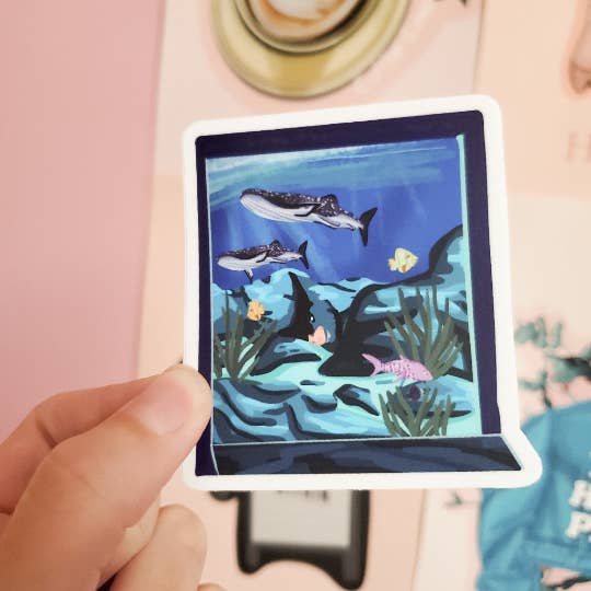 Aquarium Vinyl Sticker for wholesale by Claire L Designs