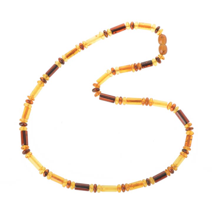 Multi Color Polished Amber Necklace for Men for wholesale by The Natural Amber