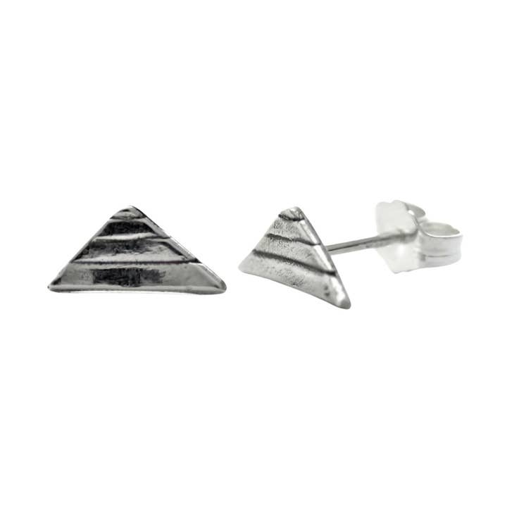 Triangle Stud Earrings - Sterling Silver for wholesale by Jen Lesea Designs