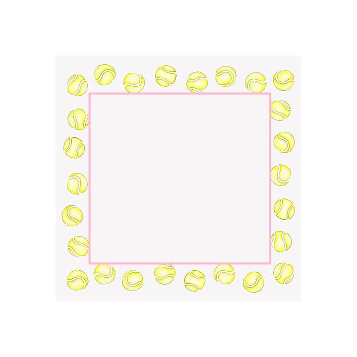 Tennis Ball Border Notepad for wholesale by Brake Ink Stationery