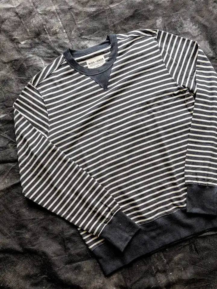 Navy Stripe Stinson Pullover | 12oz Rugby Jersey 100% cotton for wholesale on Faire3