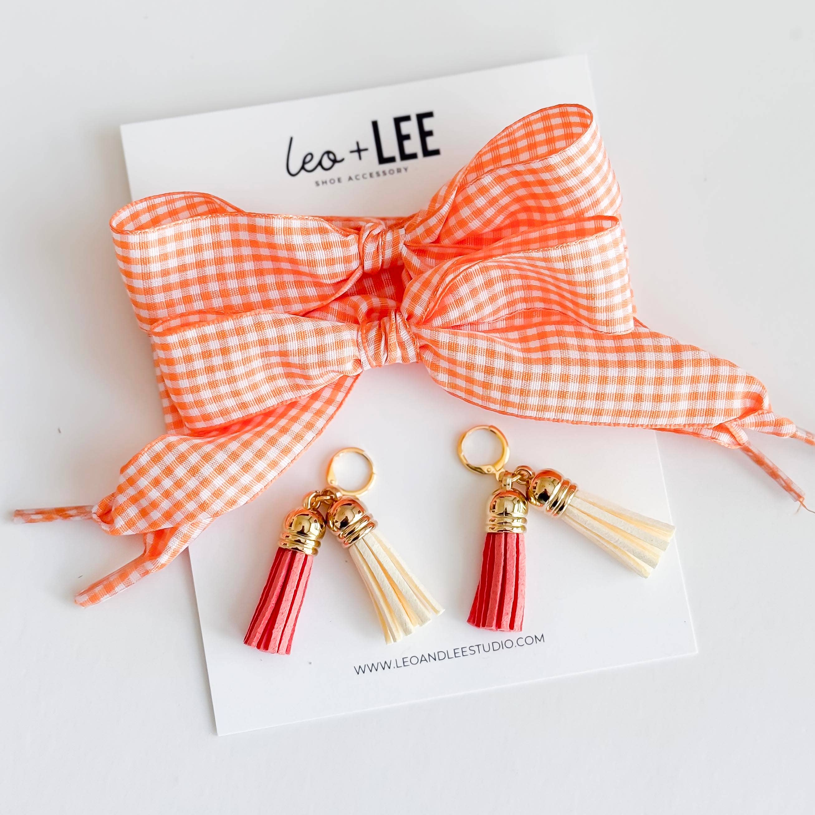Leo & Lee Studio - Wholesale Shoe Accessories - Gingham Shoe Charms and Lace Sets | Sneaker Charm Sets7