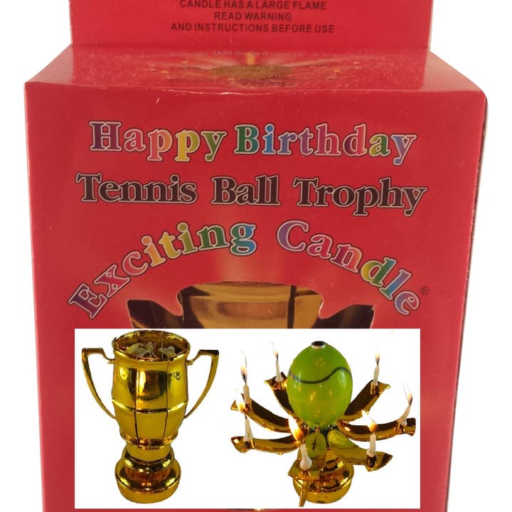 Exciting Candle - Wholesale Cake Candle - Tennis Ball Trophy Birthday Candle