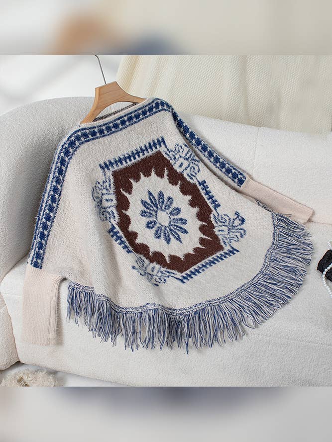 UNISHE - Vendita all'ingrosso Copricostume - Donna - Copricostume per kimono lavorato a maglia con nappine MMY181