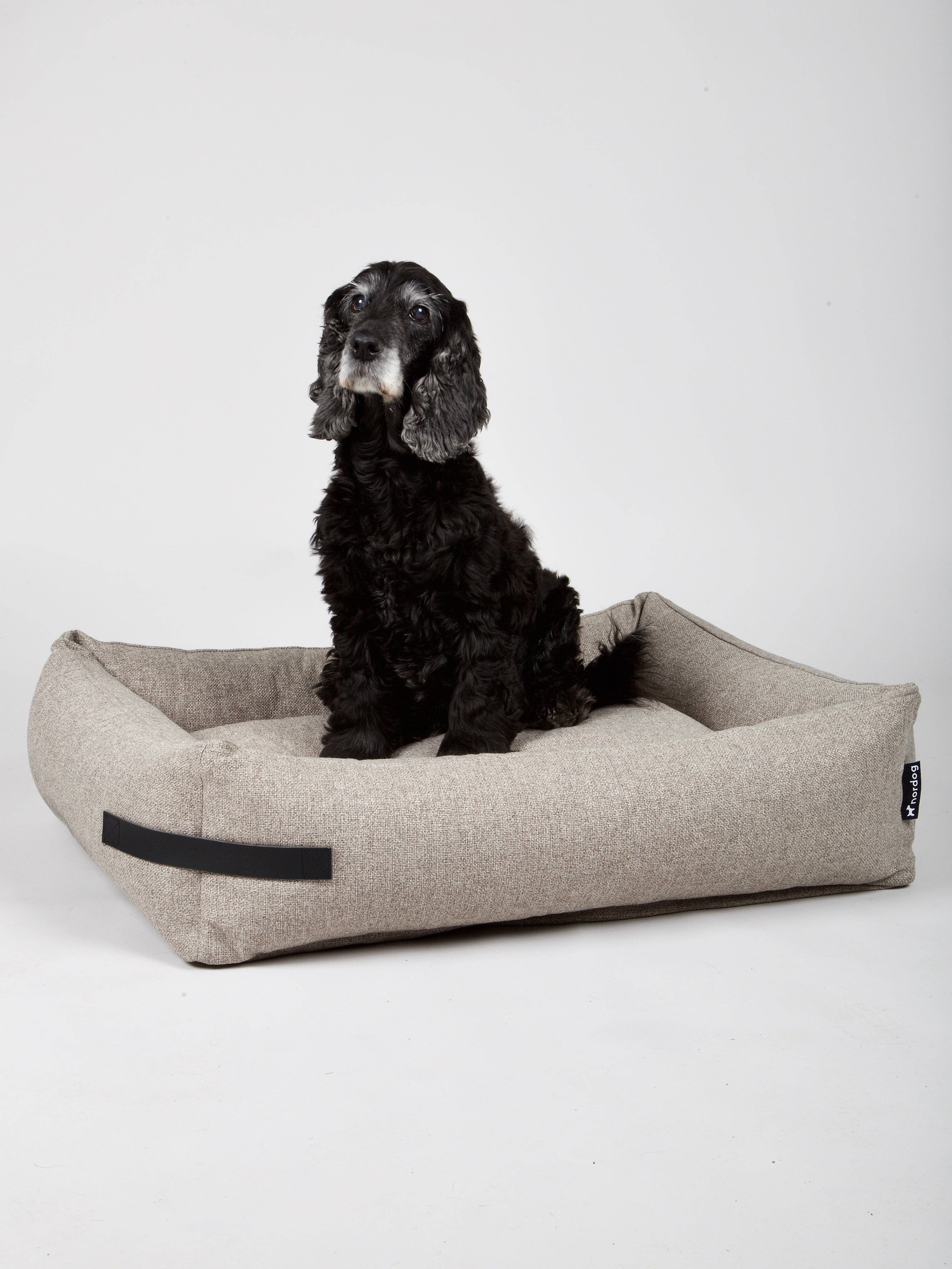 Hygge Dog Bed Cappuccino for wholesale on Faire10