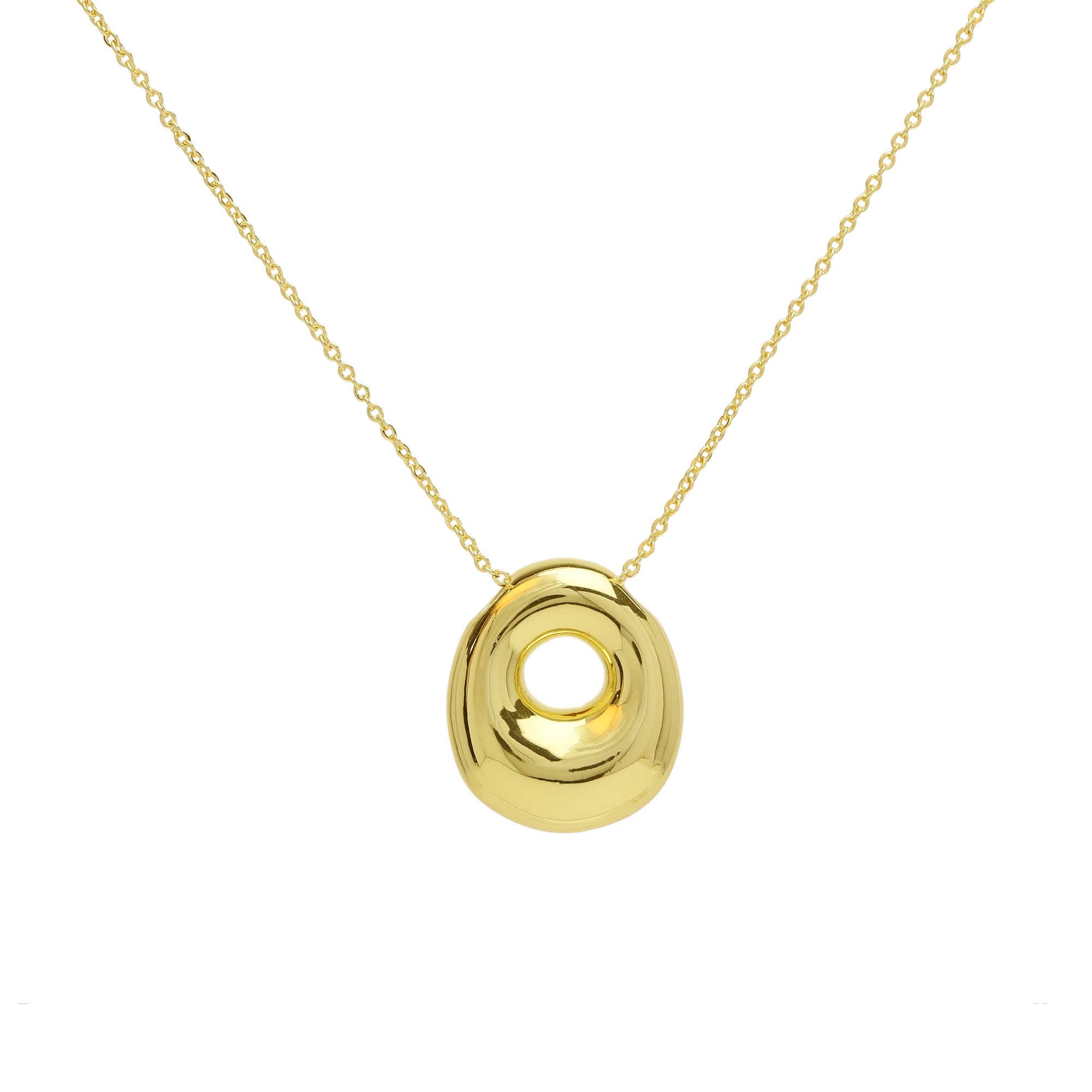 Savvy Bling – wholesale Pendant/charm necklace – Initial Waterdrop 18K Gold Necklace72