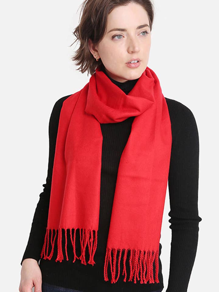 Enfärgad Cashmere Feel Avlånga halsdukar för wholesale av Hana