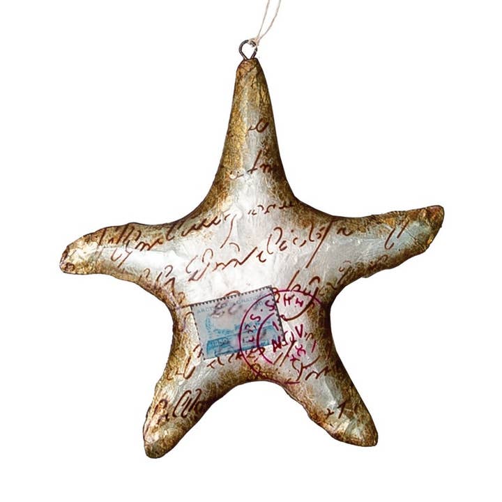 C&F Home - Wholesale Ornament - SALE Christmas Postcard Beach Starfish Ornament0