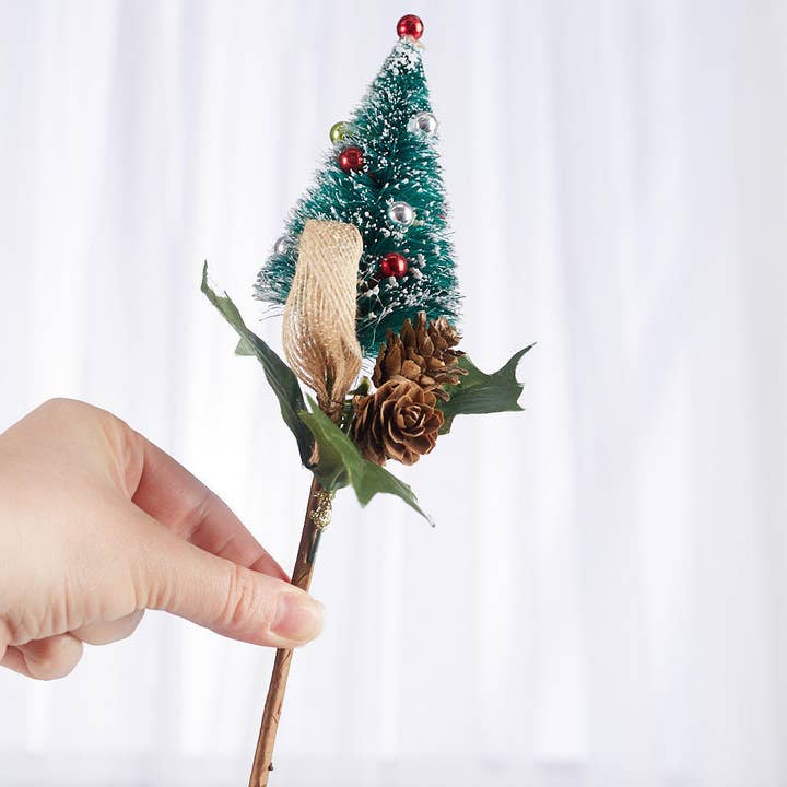 Factory Direct Craft - Wholesale Artificial Christmas Tree - 12" Christmas Sisal Tree and Pine Cone Pick2