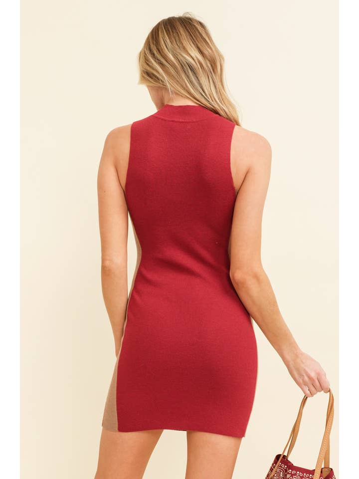 Cloud Ten - Wholesale Jurk - Dames - CSW12060 - MINI-JURK MET CONTRASTEREND BODYCON-EFFECT1