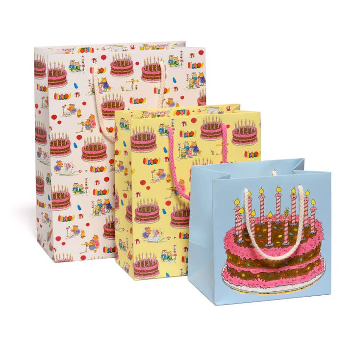 Richard Scarry Dolly Pig Sacs cadeaux d'anniversaire pour la vente par Red Cap Cards