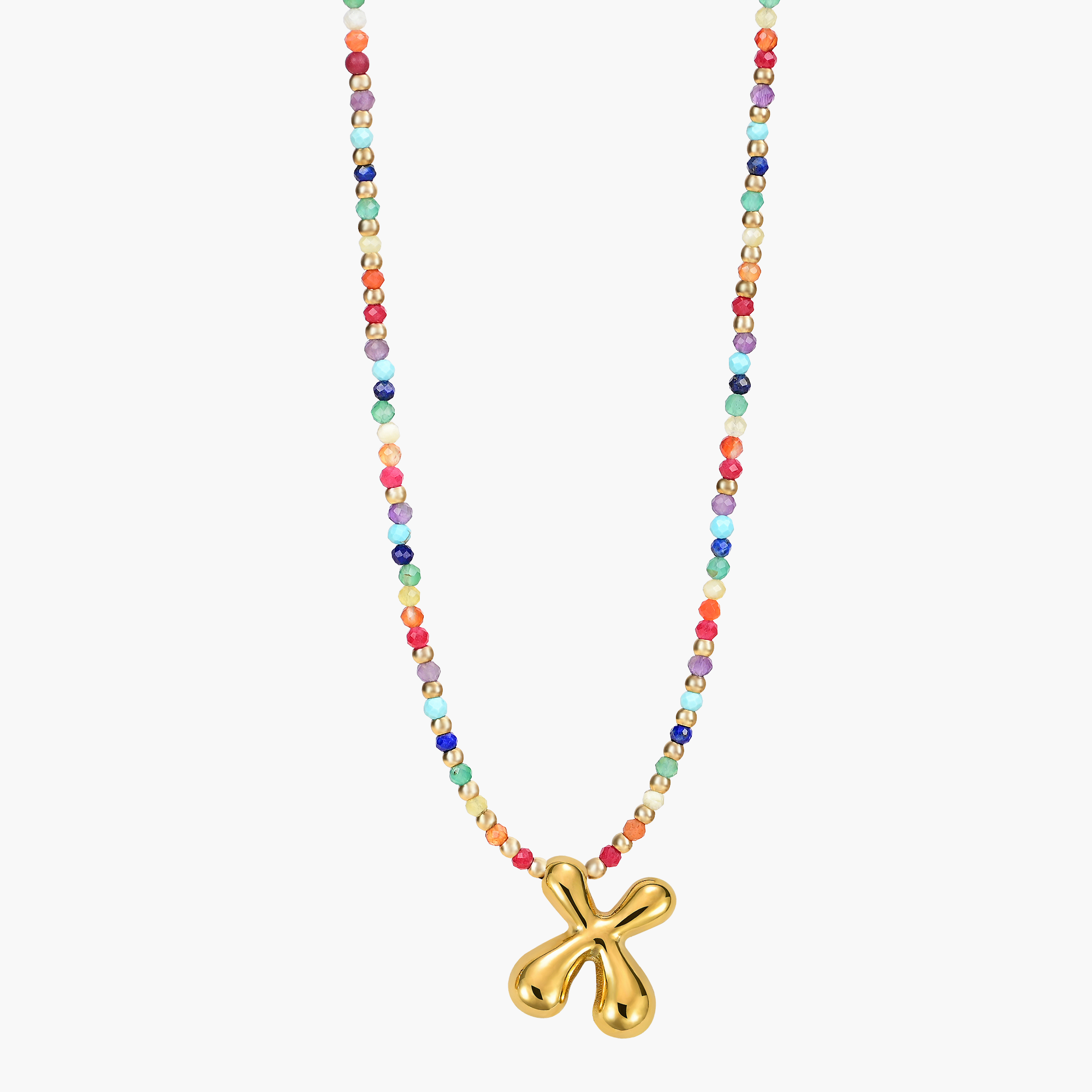 Cape Diablo – wholesale Pendant/charm necklace – Rainbow Bubble Letter Initial Necklace for Valentine's30