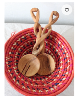 Gitzell FairTrade - Wholesale Serving Utensil - Wooden Serving Spoons, Twist2