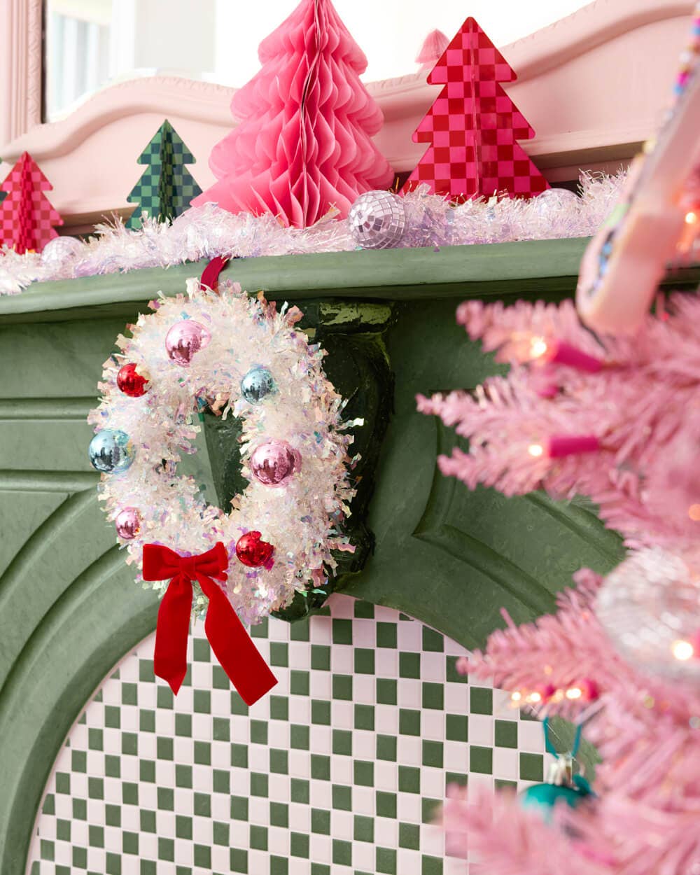 xo, Fetti - Vente Couronne - Une couronne de Noël blanche - mini-couronne blanche irisée5