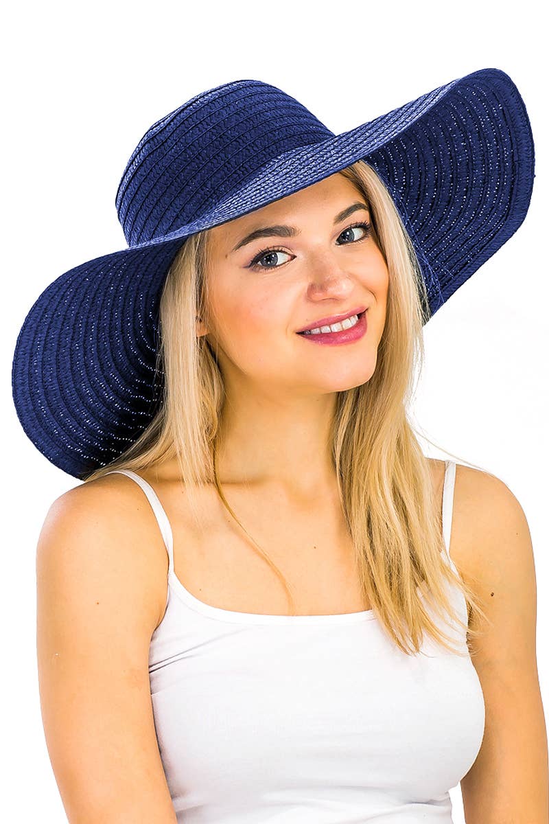 Cap Zone - Wholesale Straw Hat - Women's - Thin Light-Weight Floppy Straw Beach Sun Hat26