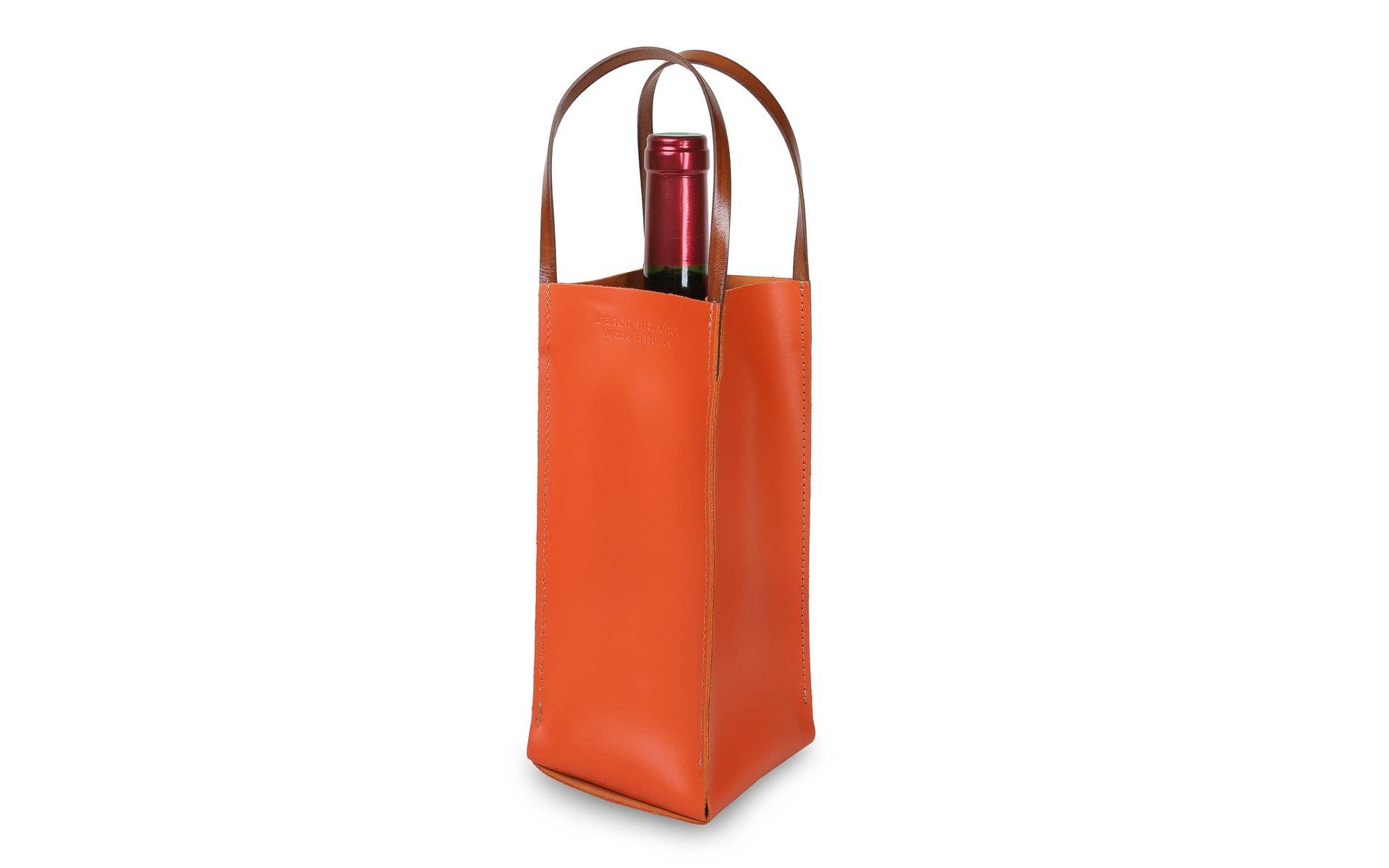 Bandit Manchot - Wholesale Wine Tote - 1 Bottle Wine Bag – Upcycled Leather Case.